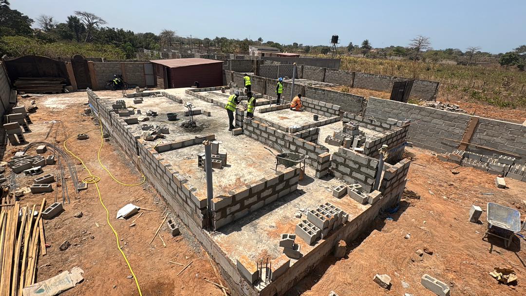 Aerial construction progress